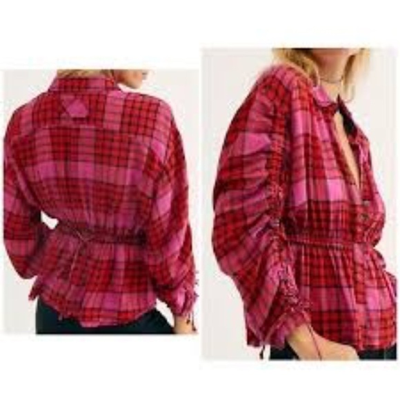 Free People Pacific Dawn Plaid Shirt - Picture 4 of 9